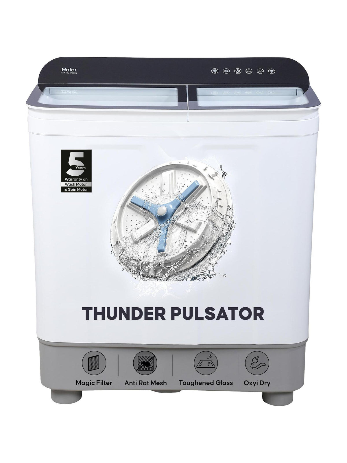 Haier HTW105-178BLN 10.5 Kg Washing Machine