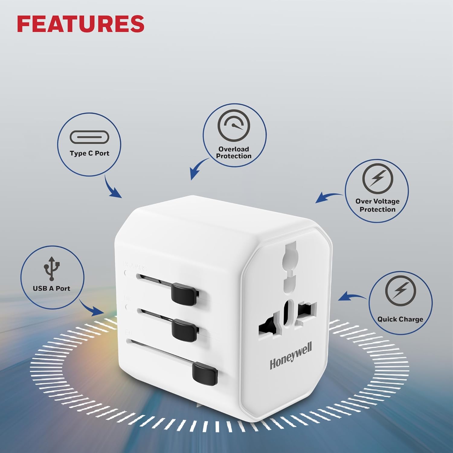#Honeywell Universal Travel Adapter 3-in-1
