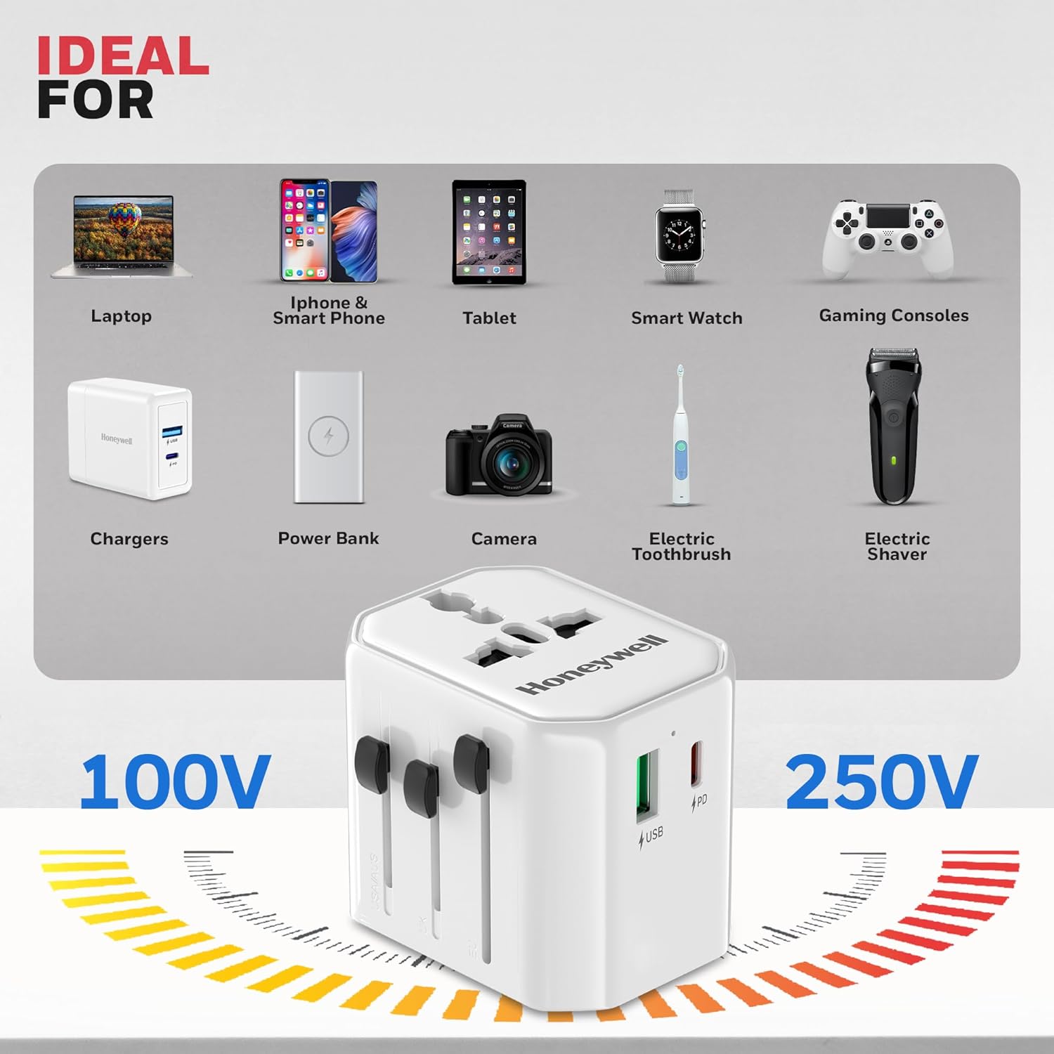 #Honeywell Universal Travel Adapter 3-in-1
