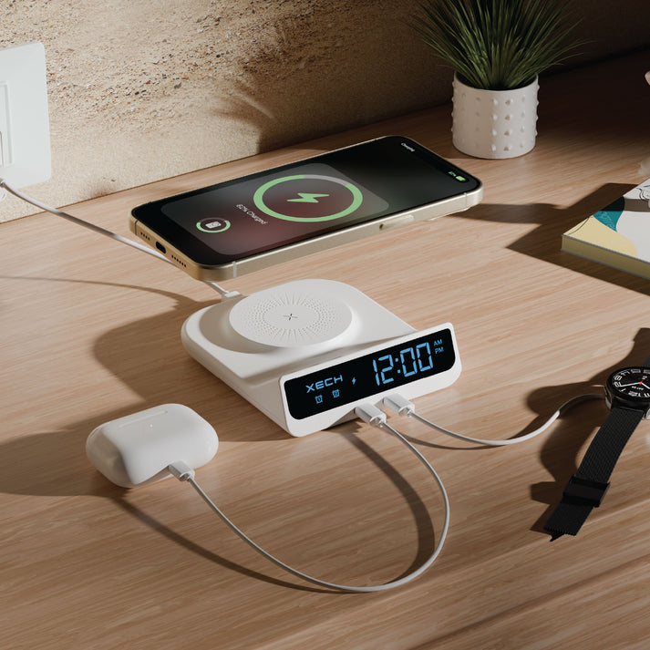 #XECH Quest Neo Wireless Charging Alarm Clock