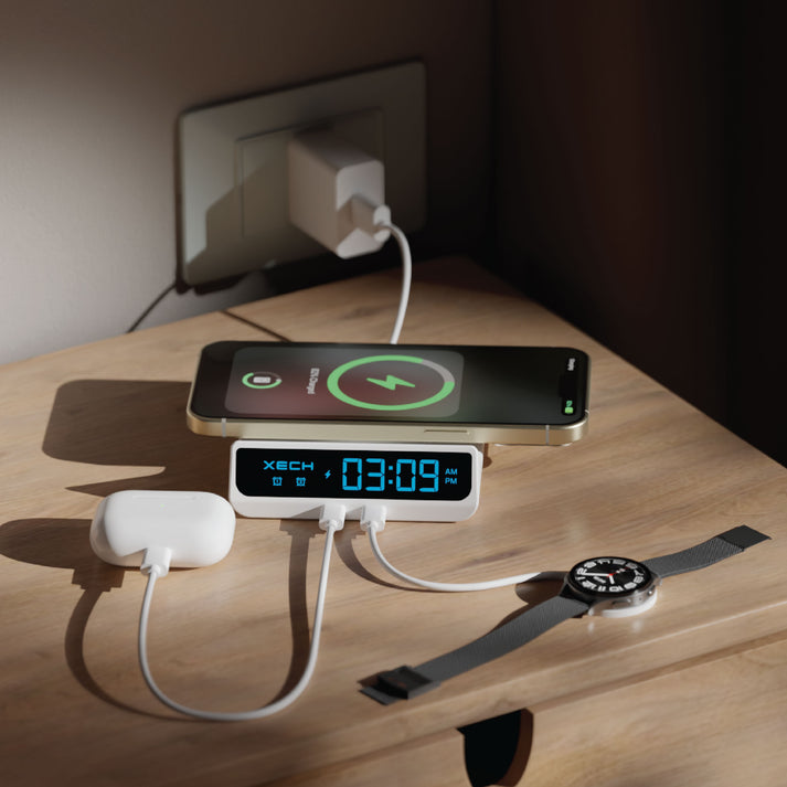 #XECH Quest Neo Wireless Charging Alarm Clock