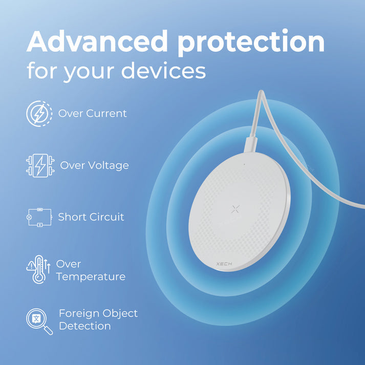 #Color_White_10W Qi Wireless Charging Pad XECH Powerbase Lite Super-Slim