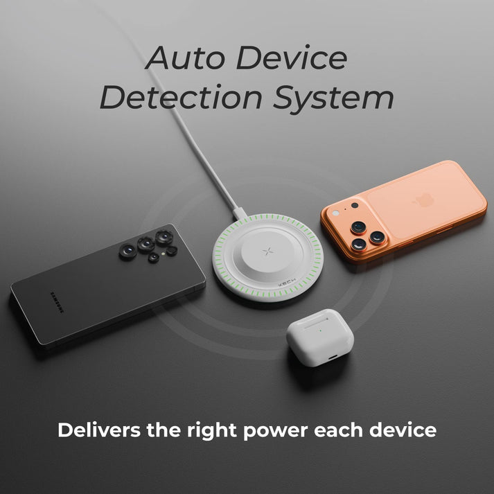 #Color_White_15W Fast Wireless Charging Pad XECH Powerbase with LED Light