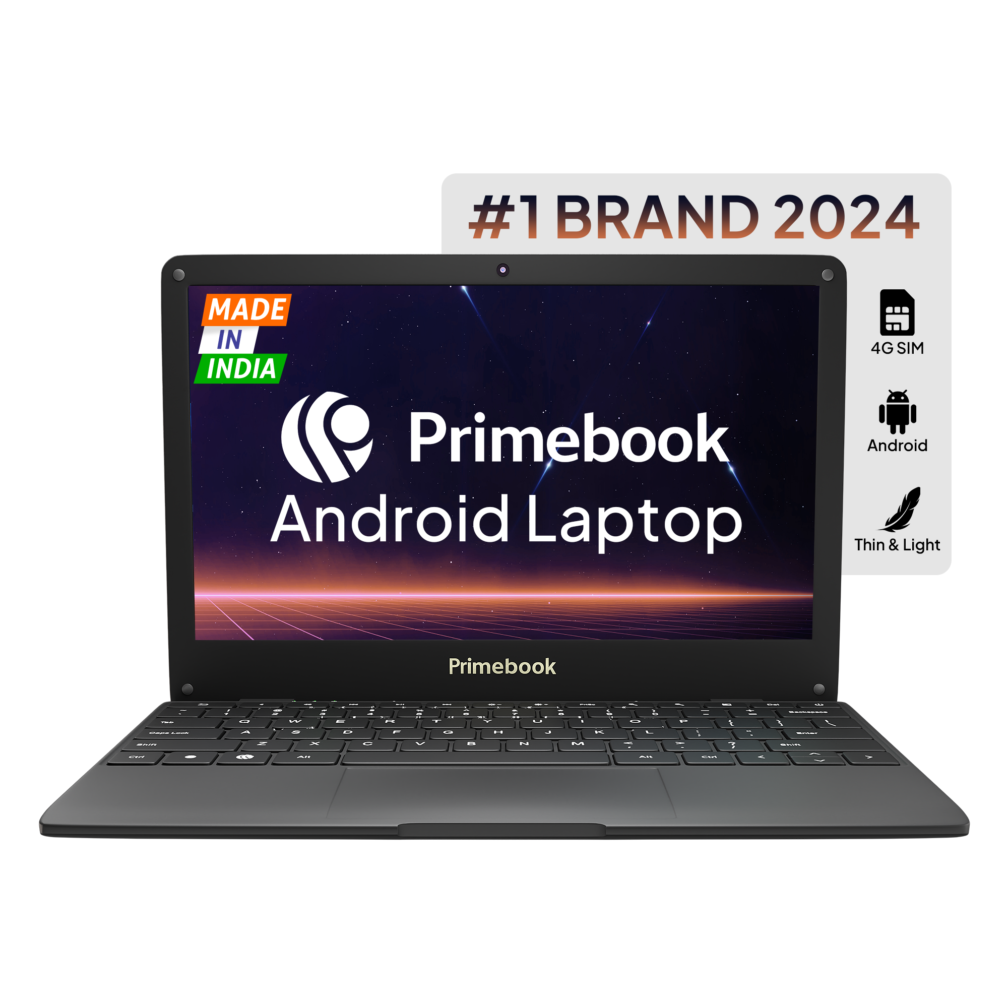 Primebook S 4G- 2024(New- WiFi+4G) Android Based MediaTek MT8788 - (PrimeOS) 4G SIM Slot- Thin and Light Laptop (11.6 Inch- 1.065 Kg- Type C) (4GB/128GB eMMC Storage- Black)