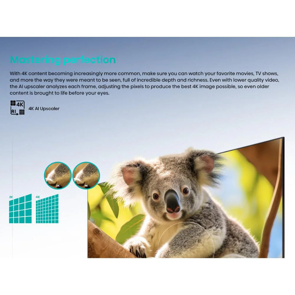 Hisense 139.7 cm (55 inch) Ultra HD (4K) Smart QLED TV, 55Q6N, Grey With 3 Year Warranty