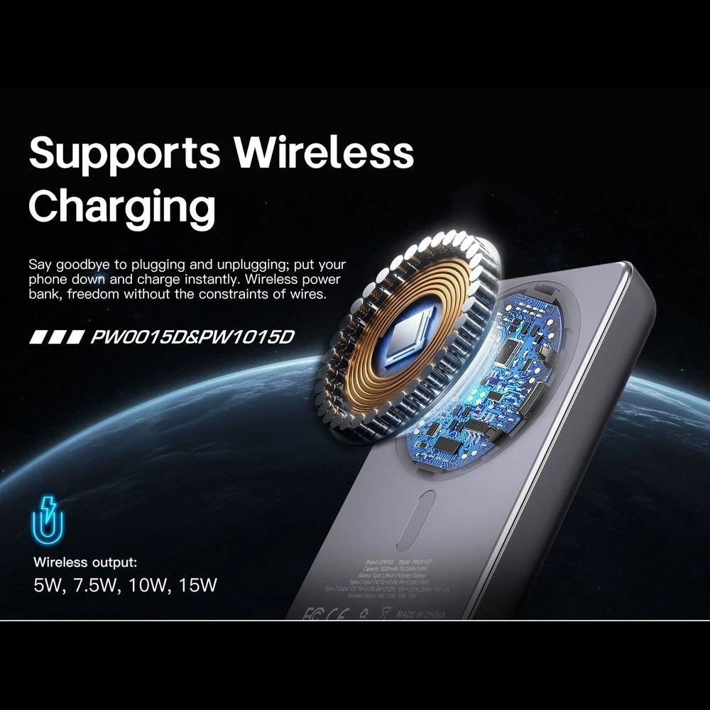 LENYES PW1015D 10000mAh MagSafe Power Bank