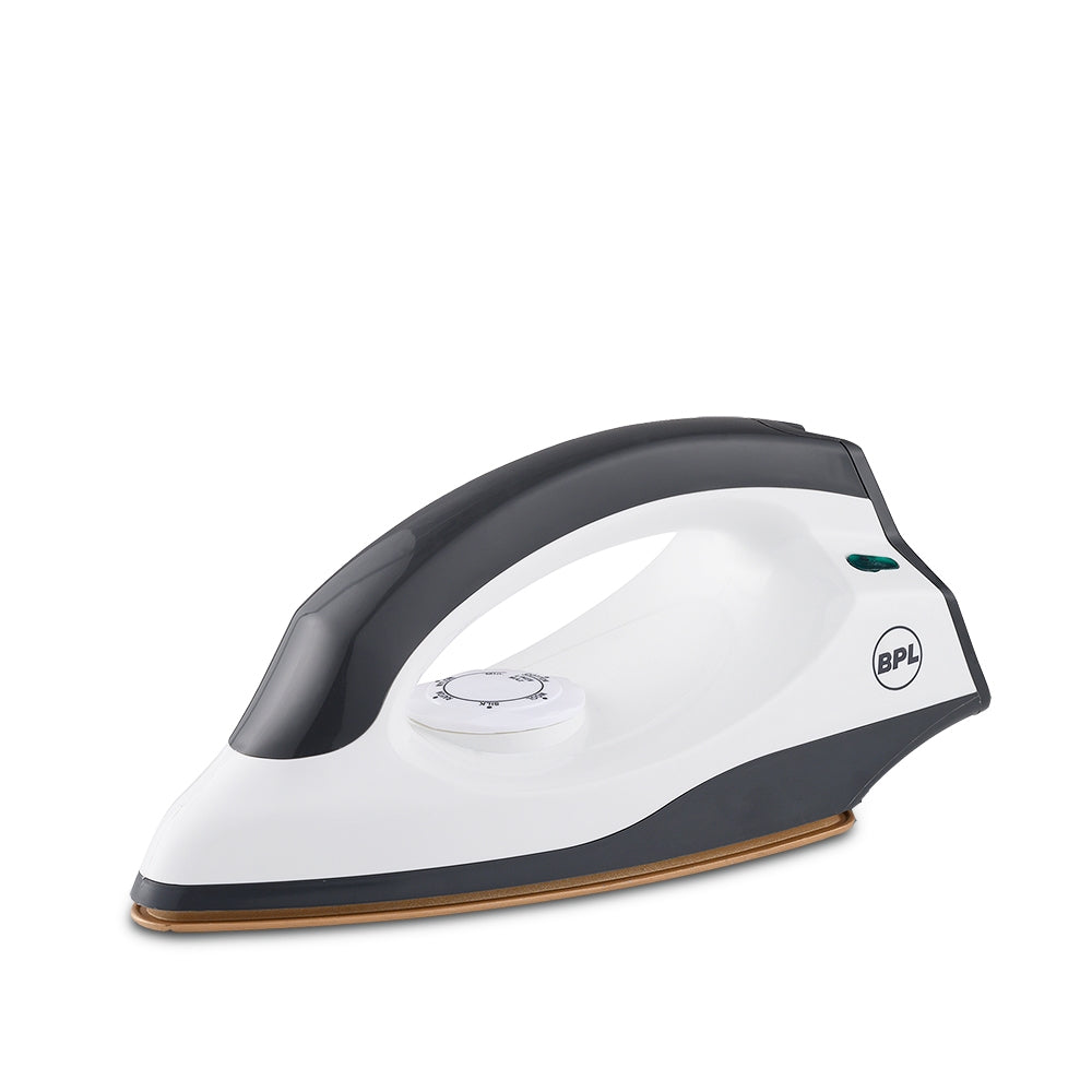 BPL BDIS0031 Dry Iron – 750W, Grey & White, Non-Stick Soleplate