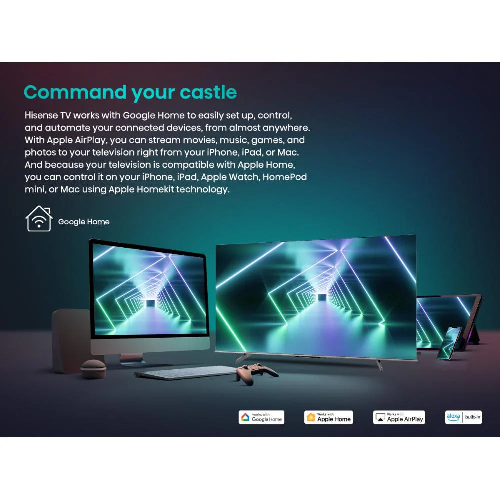 Hisense 127 cm (50 inch) Ultra HD (4K) Smart QLED TV, 50Q6N, Grey With 3 Year Warranty