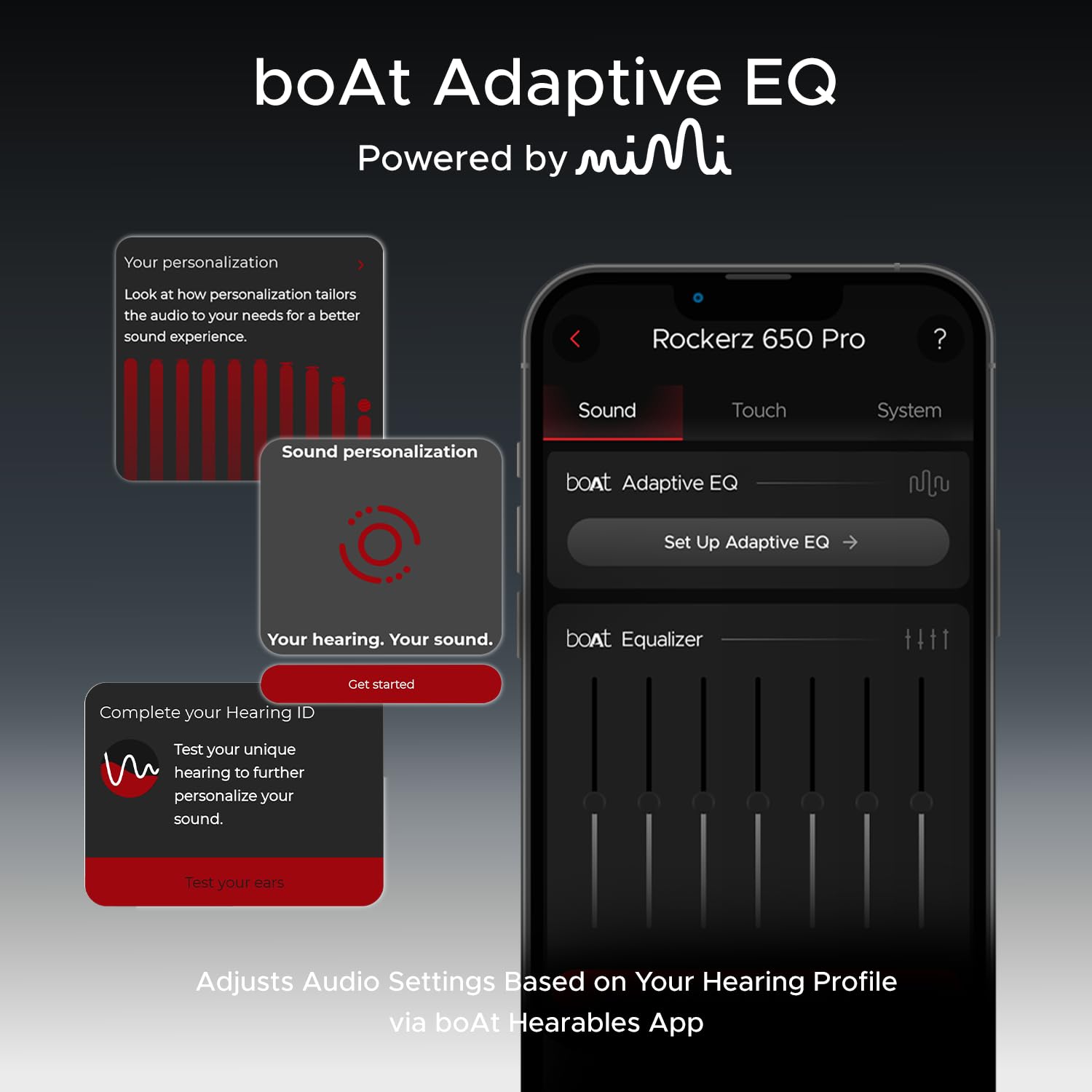 boAt New Launch Rockerz 650 Pro, Touch/Swipe Controls, Dolby Audio, 80Hrs Battery, 2Mics ENx, Fast Charge, App Support, Dual Pair, Bluetooth Over Ear Headphones with Mic