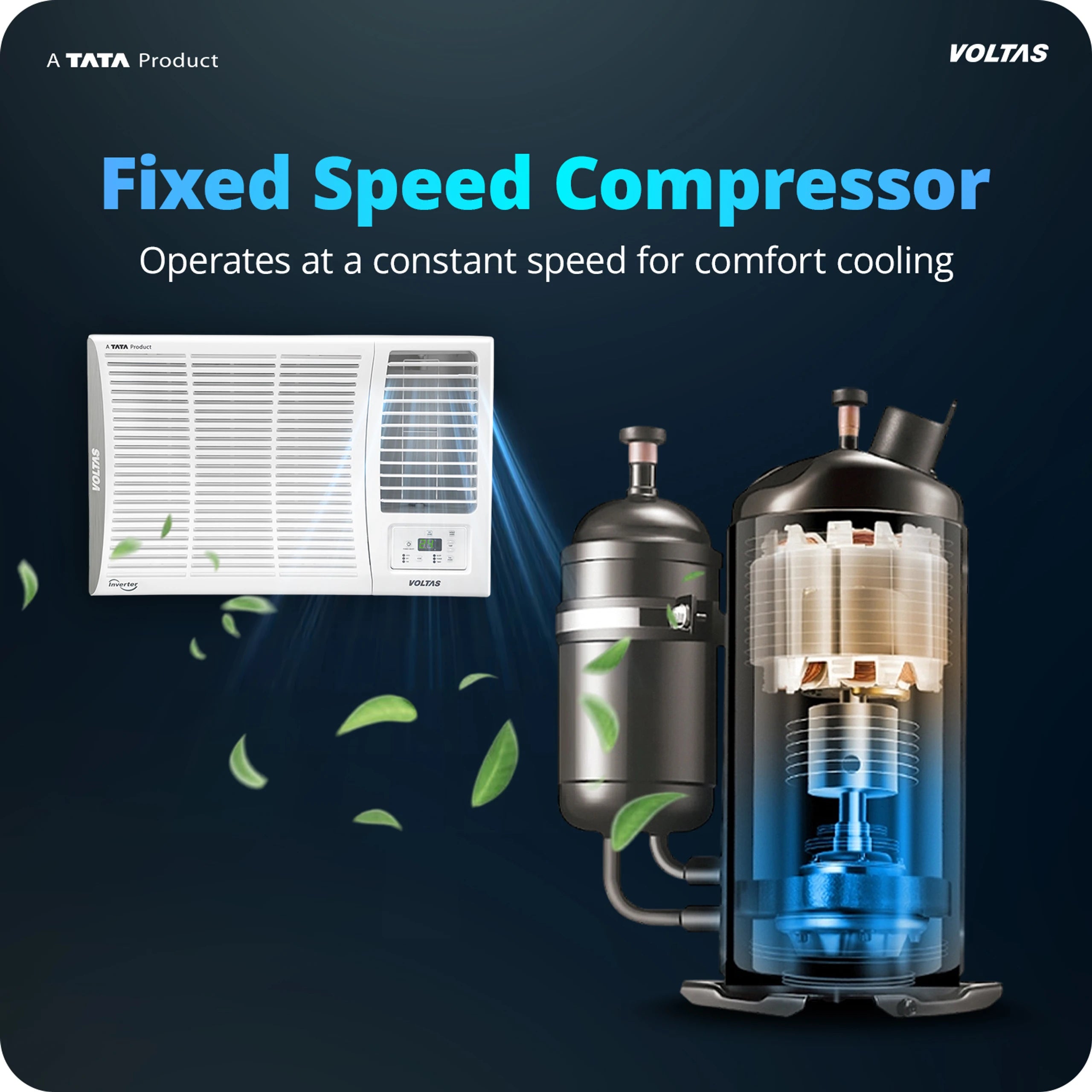 Voltas 1.5 Ton 2 Star Fixed Speed Window AC Vectra Series