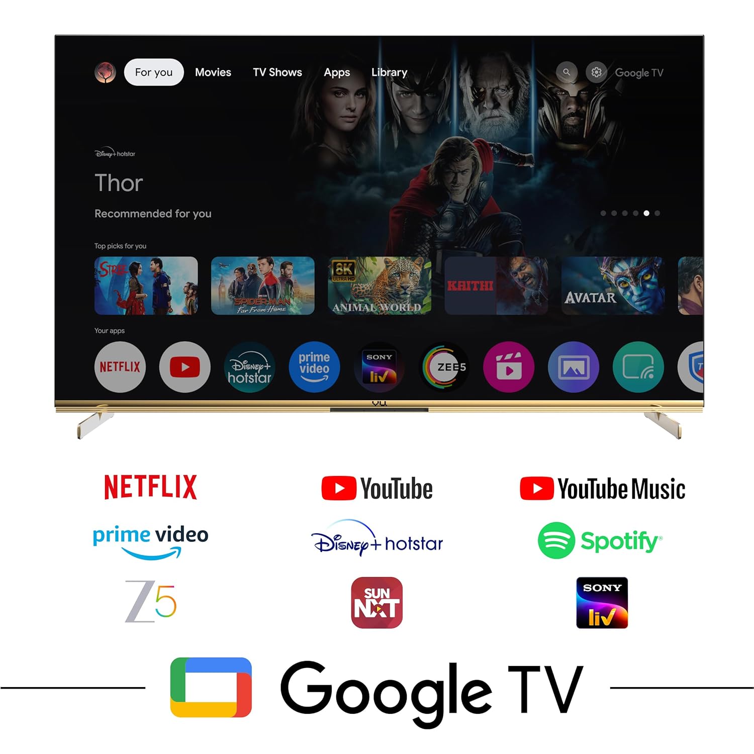 Vu 189cm (75 Inches) Masterpiece Frame Series 4K QLED Smart Google TV