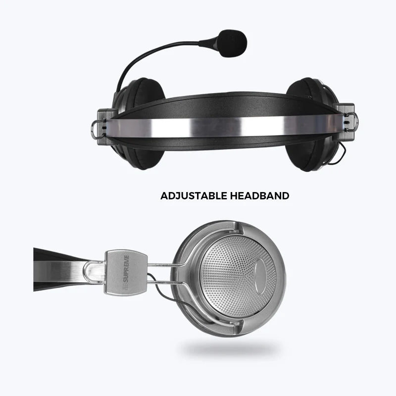 Zebronics Headphone USB Mic Supreme with 40mm drivers