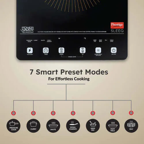 Prestige Sleeq 2300 Watts Induction Cooktop with 4KV Surge Protection
