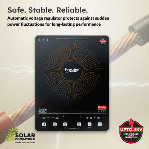 Prestige Sleeq 2300 Watts Induction Cooktop with 4KV Surge Protection