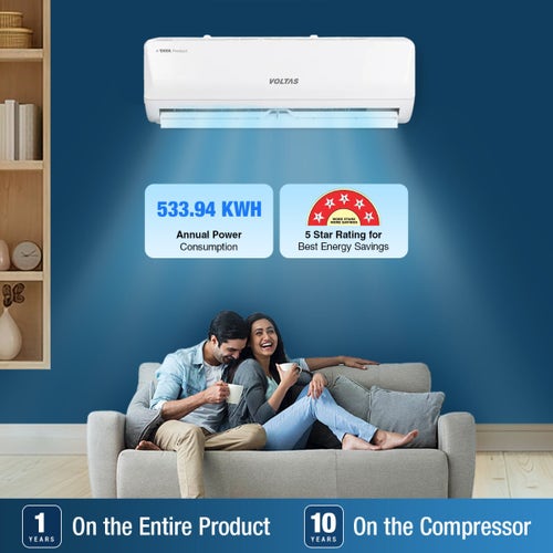 #Voltas 1.5 Ton 5 Star Inverter Split AC Vertis Emerald