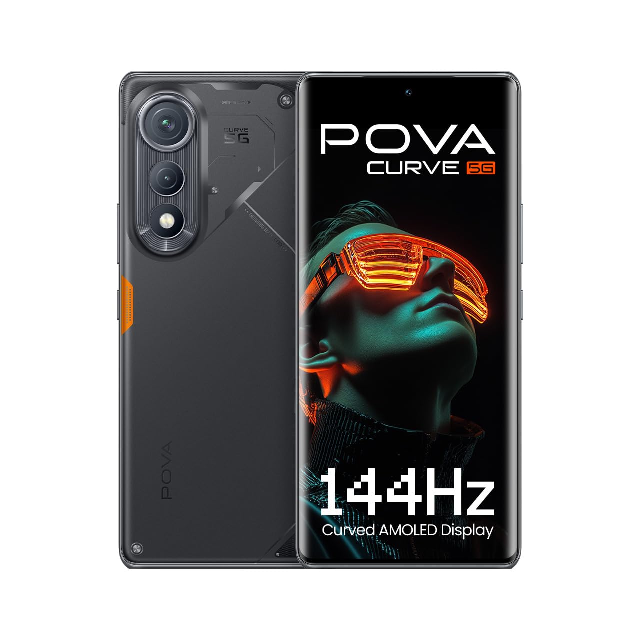 POVA Curve 5G (GB+128GB) | 144Hz Curve AMOLED | Slimmest 7.45mm Curve with 5500mAh Battery | Segment's 1st AI with Indian Languages |Best AI Call Assistant | 64MP IMX682 Rear Camera