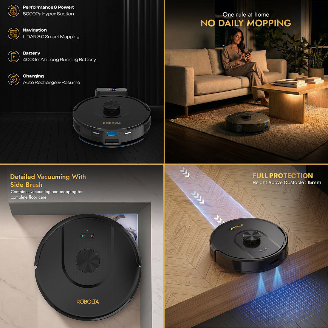 Robolta R2 Pro Robot Vacuum Cleaners