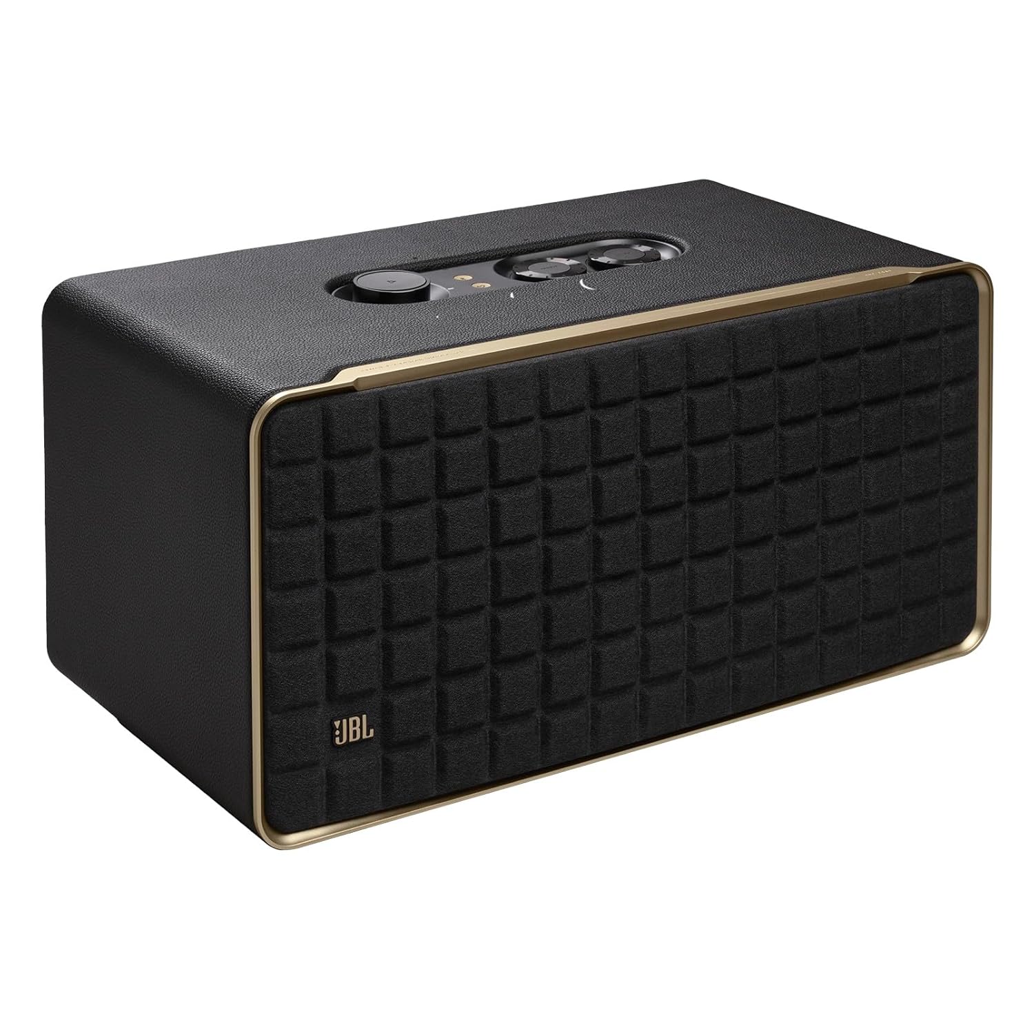 JBL Authentics 500, Dolby Atmos Smart Home Speaker Built-in WiFi and Music Streaming, Voice Assist and Bluetooth Connectivity, Automatic Calibration, Compatible with Google Home & Alexa, Retro Design