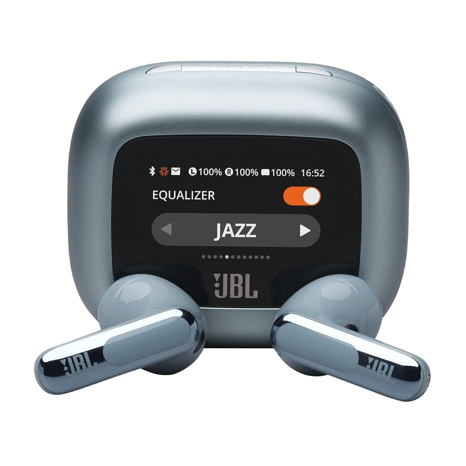 JBL New Launch Live Flex 3,Hi-Res Audio True ANC TWS,Smart Case with Touch Display,50H Playtime,Wireless Charging,6 Mic,Multipoint Connection,Ip55 Proof,in Ear Headphones App,Personi-Fi 3.0