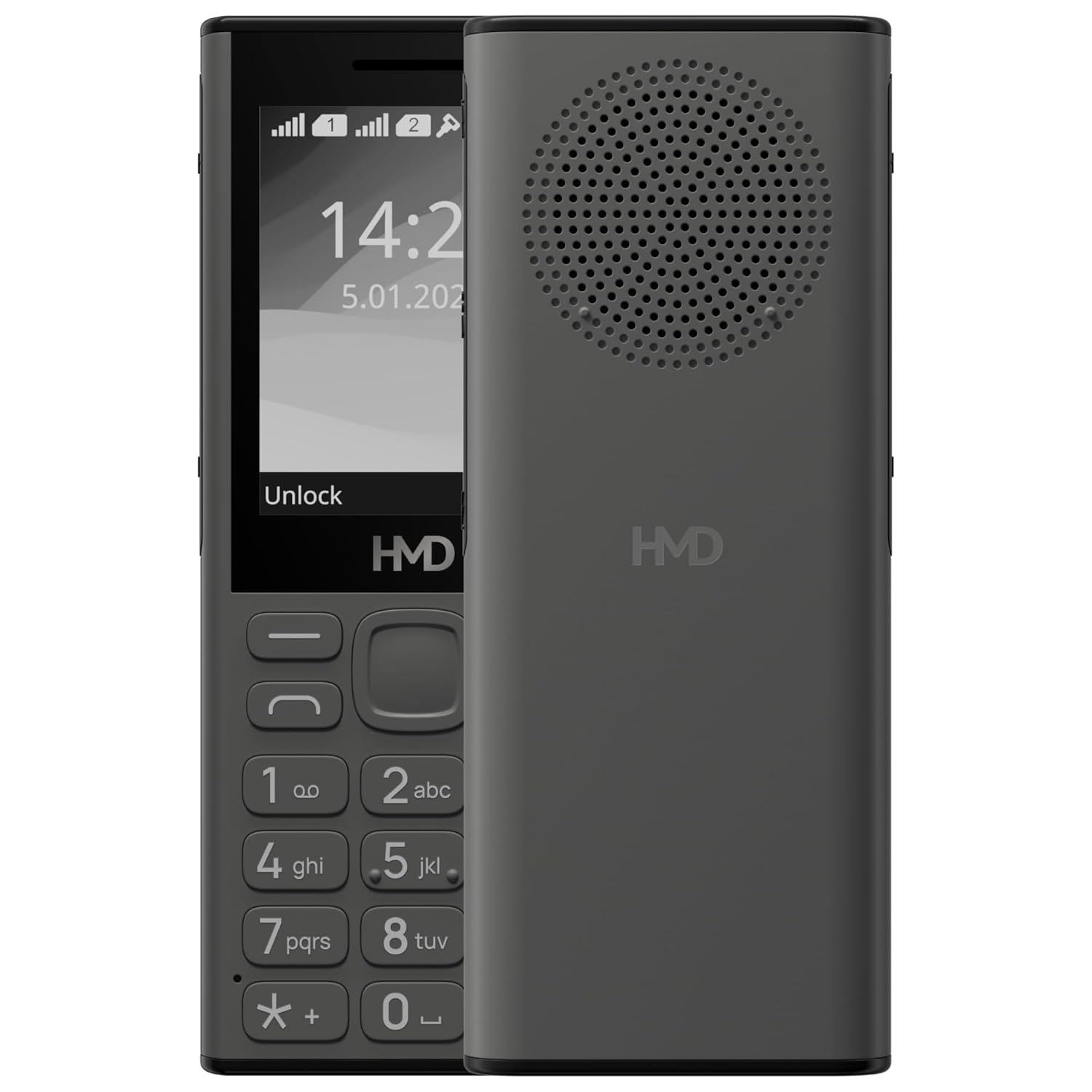 HMD 130 Music | Built-in Powerful Loud Speaker & Dedicated Music Buttons | Music Player and Wireless FM Radio | 2500 mAh Battery & Type C Fast Charger | Built-in UPI App