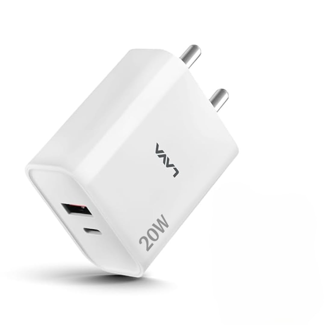 Lava Original Type C 20W Fast Charger with PD Technology for Android,iPhone 14/14 Plus/14 Pro/14 Pro Max,13/13 Pro/13 Pro Max/13 Mini, 12/12 Mini/12 Pro Max & 11 Series