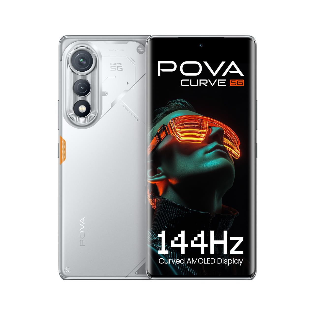 POVA Curve 5G (GB+128GB) | 144Hz Curve AMOLED | Slimmest 7.45mm Curve with 5500mAh Battery | Segment's 1st AI with Indian Languages |Best AI Call Assistant | 64MP IMX682 Rear Camera