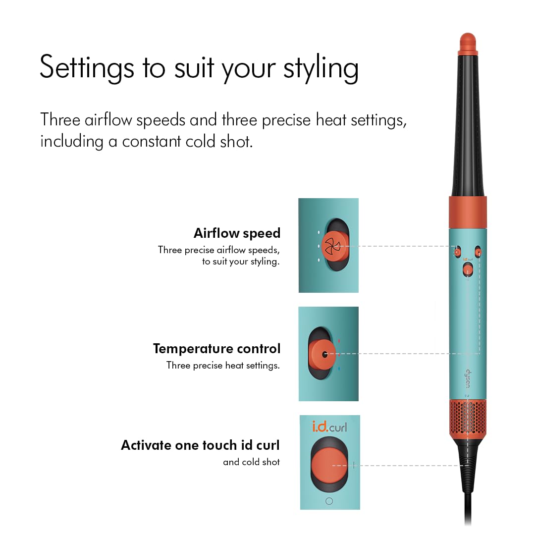 Dyson Airwrap i.d.™ Multi-Styler | Connected & intelligent | 6-in-1: Dry, curl, shape, smooth | Personalized curl sequence | No heat damage | Hide flyaways | 7 styling modes | 3 speed & heat settings | Cold shot | Coanda airflow |2-year warranty.