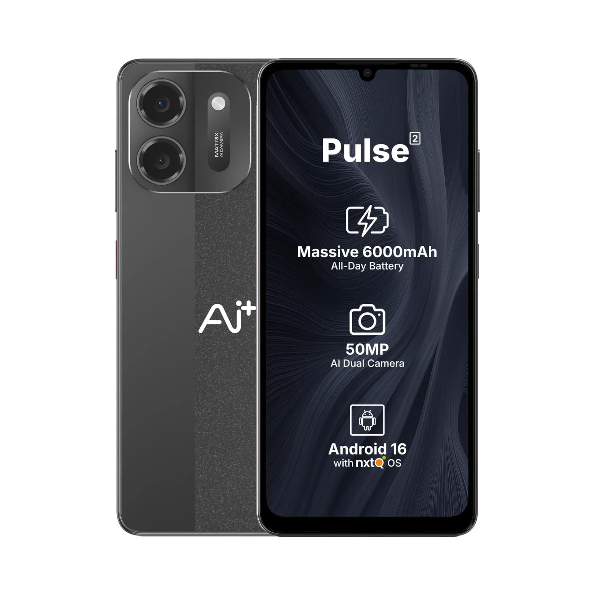AI+ Pulse 2 6GB 128GB Smartphone 6.75-inch HD+ display