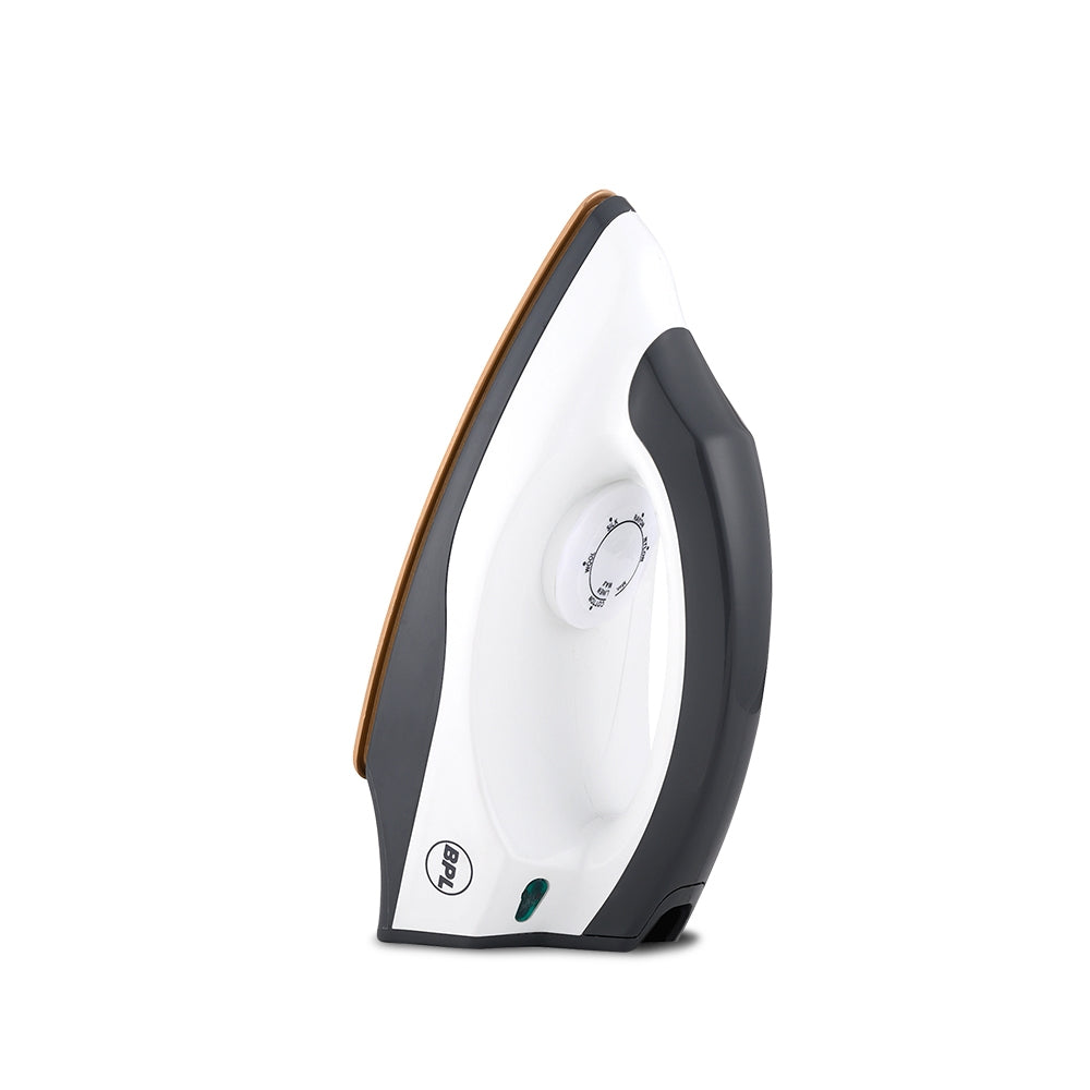 BPL BDIS0031 Dry Iron – 750W, Grey & White, Non-Stick Soleplate