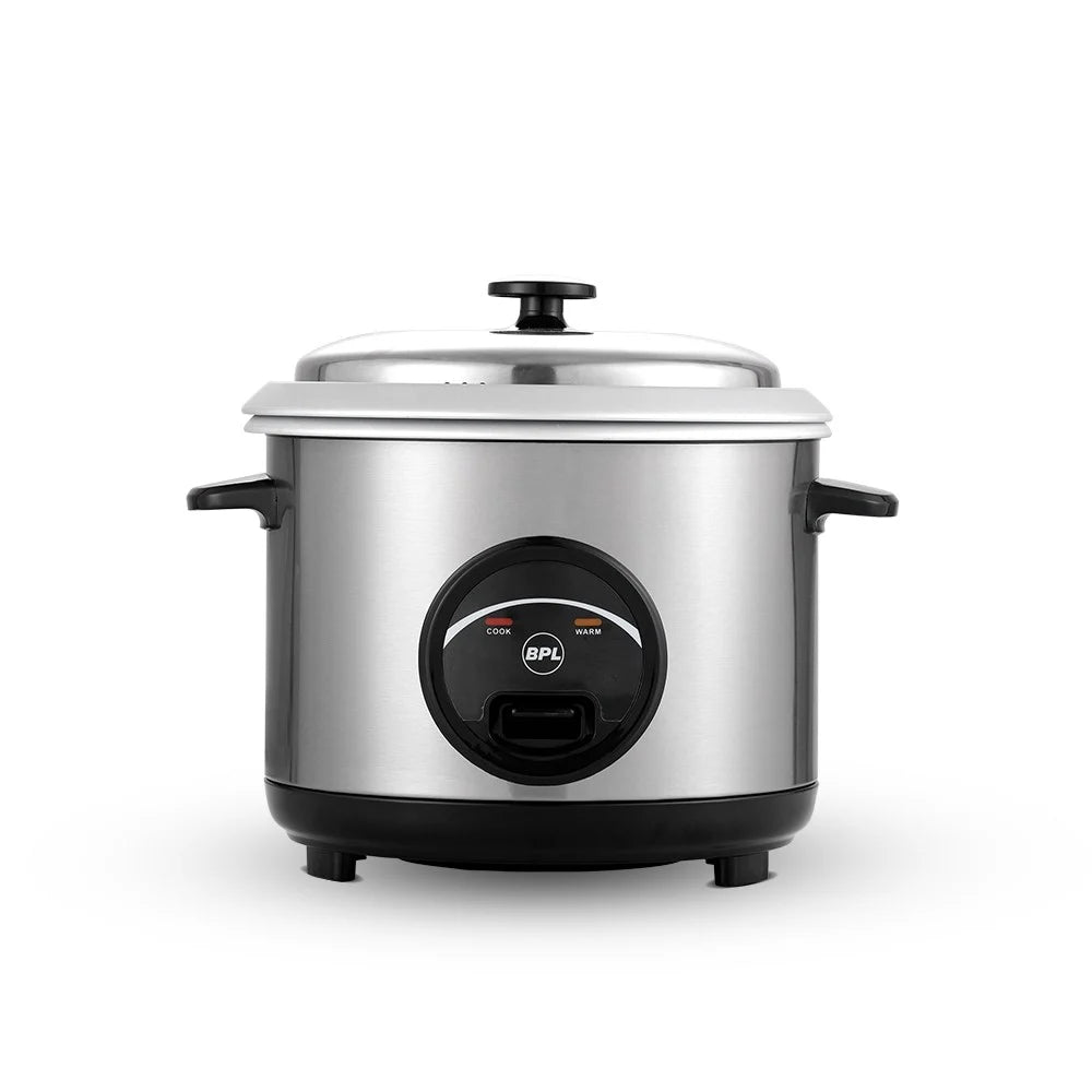 Stainless Steel BPL 1.8 ltr rice cooker BRCO001182B 700 watt, Number of Trays/Plates: 1 Plate
