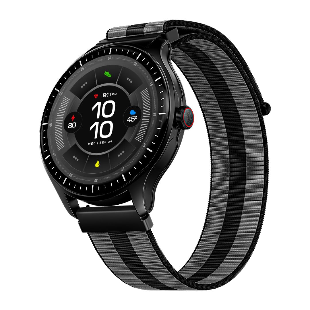 boAt Valour Watch 1 GPS, Advanced X2 Chip,6-Axis Motion 360° Tracking Sensor,15 Days Battery, 1.43" AMOLED Display w/Gorilla Glass, AI Based Auto Gym, GPS, Smart Watches for Men & Women