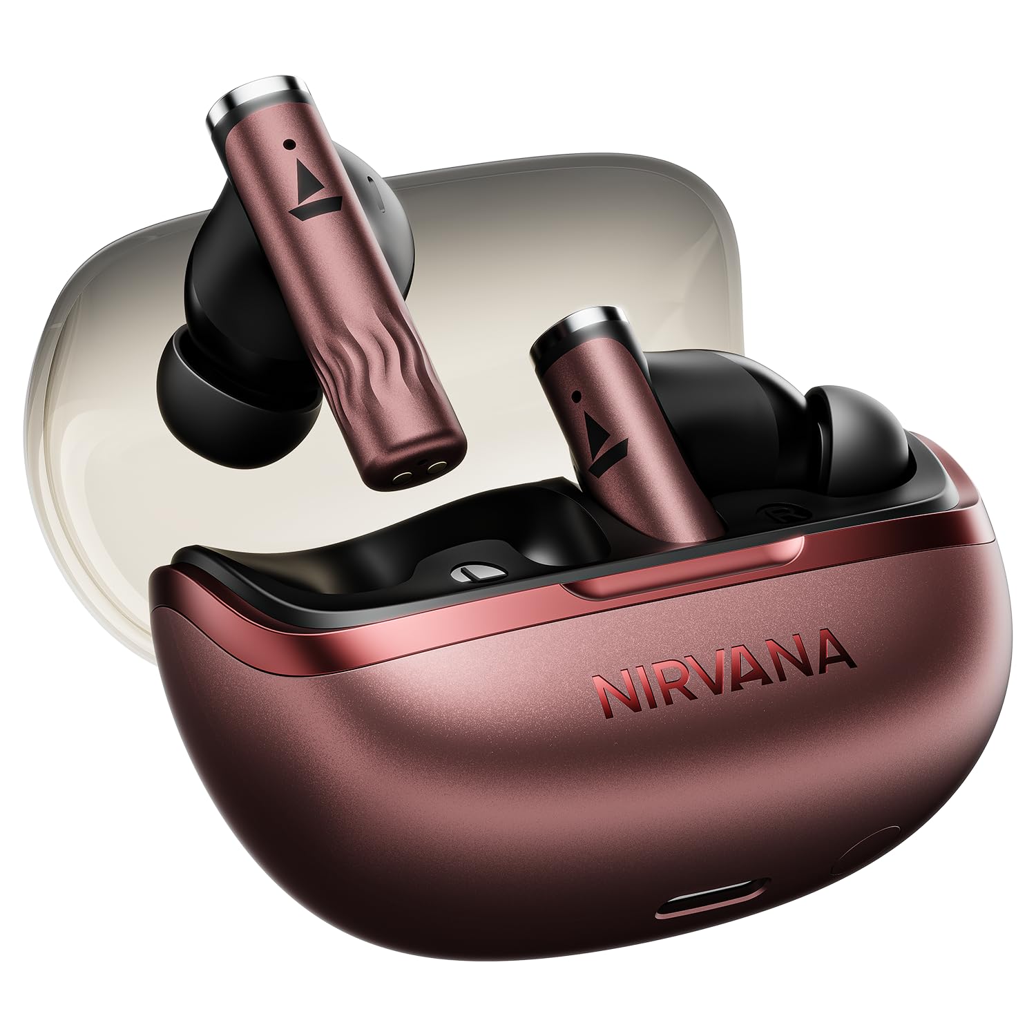 boAt Nirvana Zenith Pro (2025), 50dB Hybrid Adaptive ANC, Spatial Audio, Hi-Res Audio LDAC, 6Mics AI-ENx, 80 Hrs Battery, Bluetooth Earbuds, TWS Ear Buds Wireless Earphones with mic