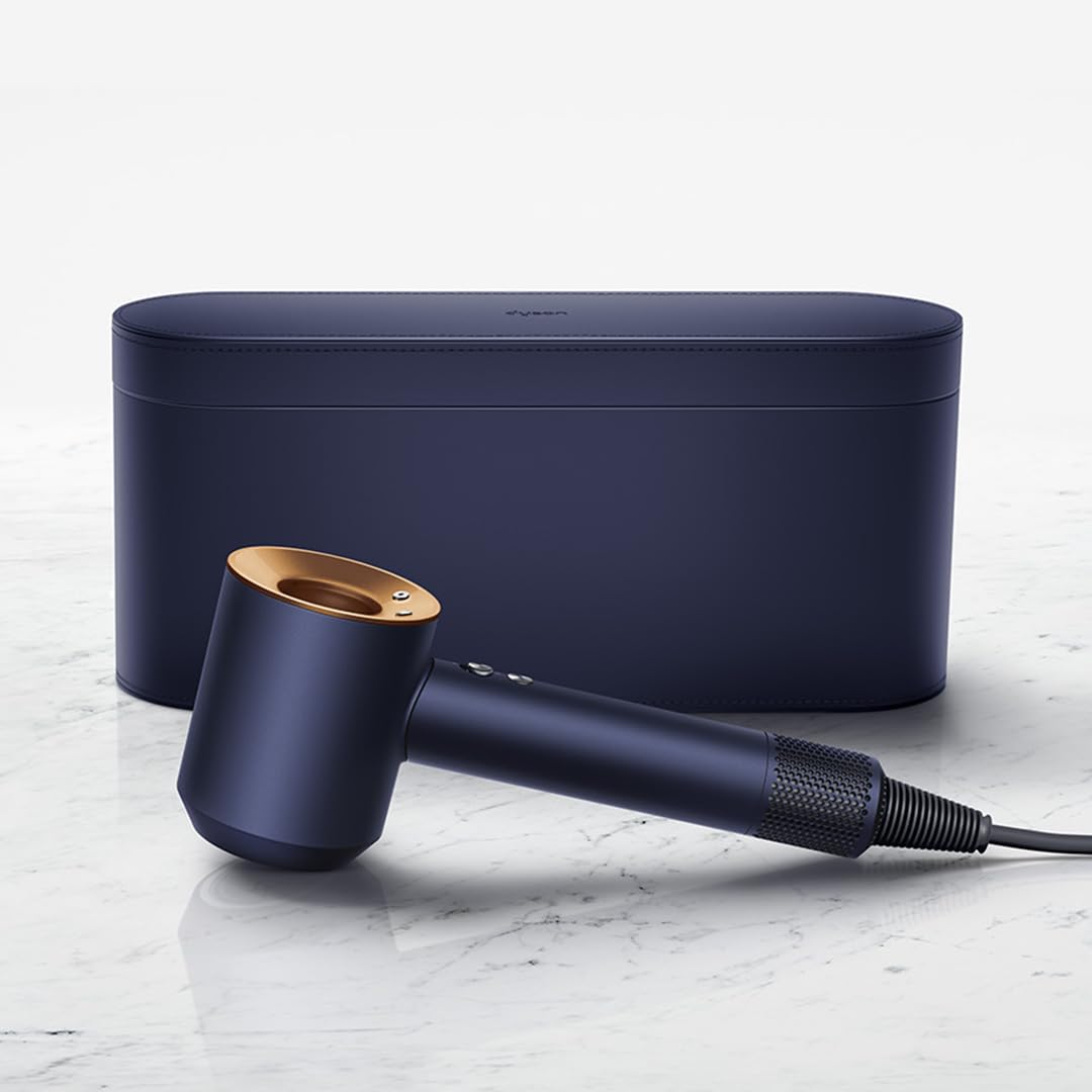 Dyson Supersonic™ Hair Dryer | Fast drying | No heat damage | 5 attachments | 7 styling modes | 3 speed & heat settings | Cold shot | Travel-friendly | Unisex | For all hair types | Reduces static | Intelligent heat control | 2-year warranty.