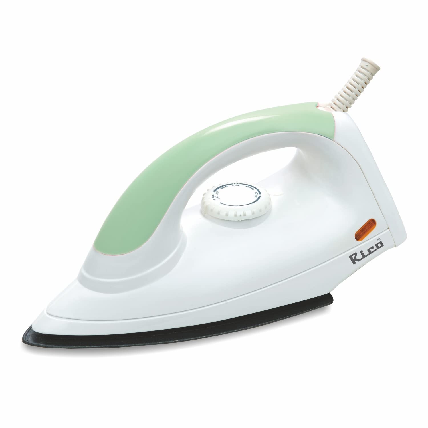 Rico AI08 Light Weight Electric Dry Iron Press for Clothes 1000W | Anti-bacterial Coating Technology with Non Stick Soleplate | 2 Year Replacement Warranty