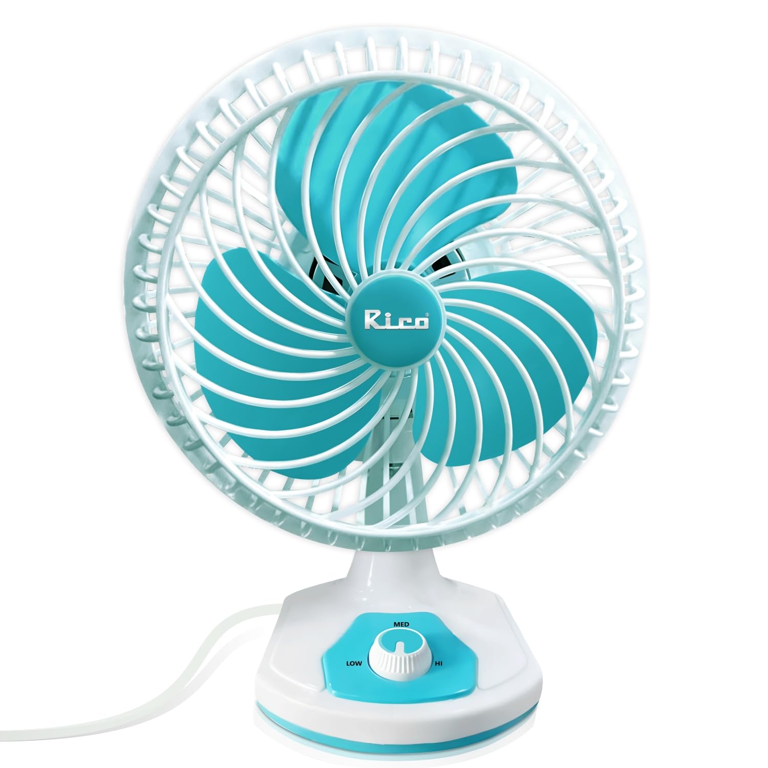 Rico Mosquito Deflector High Speed Table & Wall Fan| Super High Air Throw of 15 Feet (other fans have air flow of only 6 feet) | 3 Speed | Replacement Warranty| with Oscillation Swing