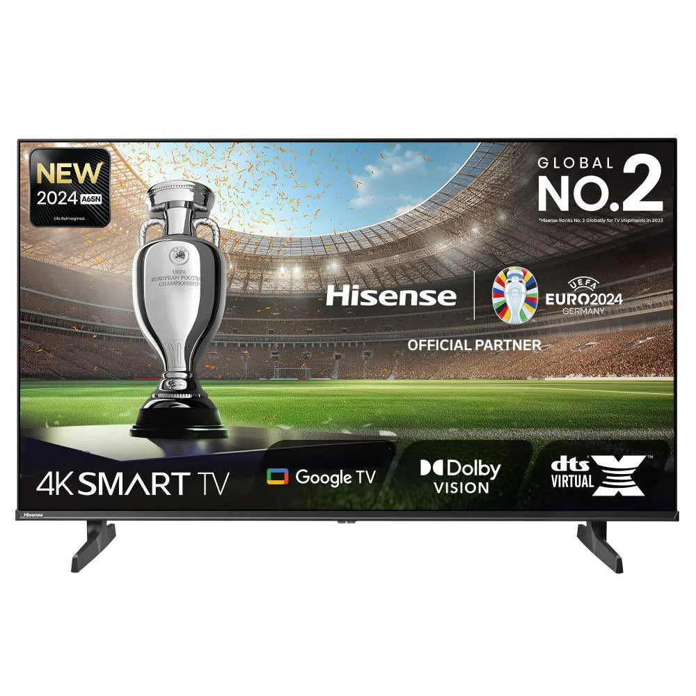 Hisense 109.22 cm (43 Inch) Ultra HD (4K) Smart TV, 43A65N, Black With 3 Year Warranty