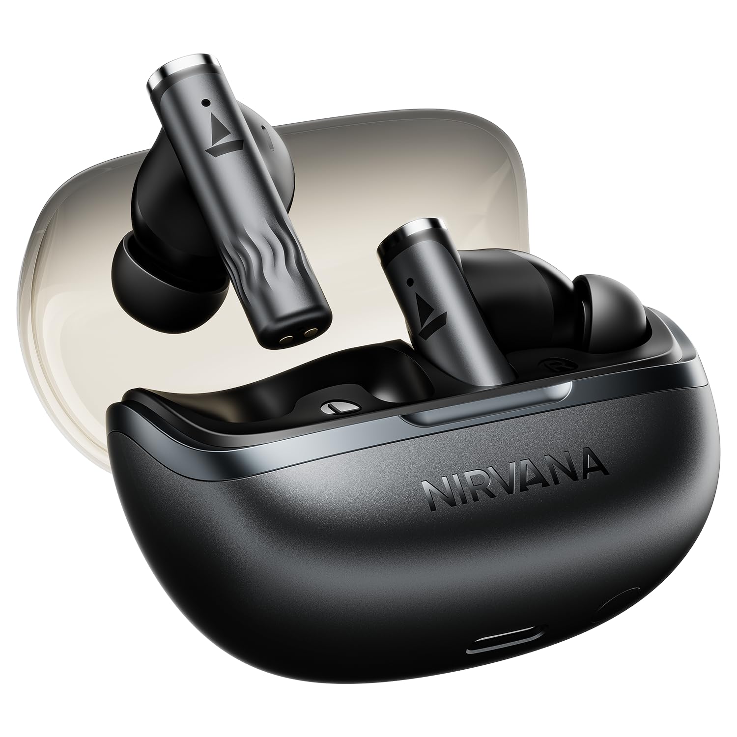 boAt Nirvana Zenith Pro (2025), 50dB Hybrid Adaptive ANC, Spatial Audio, Hi-Res Audio LDAC, 6Mics AI-ENx, 80 Hrs Battery, Bluetooth Earbuds, TWS Ear Buds Wireless Earphones with mic