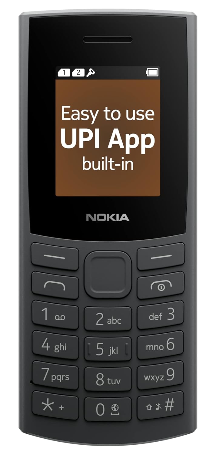 Nokia 106 4G Keypad Phone with 4G, Built-in UPI Payments App, Long-Lasting Battery, Wireless FM Radio & MP3 Player, and MicroSD Card Slot | | 1 Year Replacement Guarantee