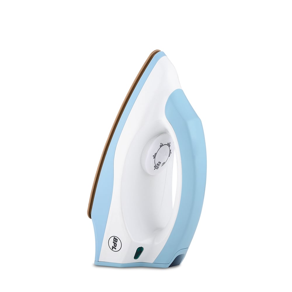 BPL BDIS0011 Dry Iron – 750W, Blue & White, Non-Stick Soleplate