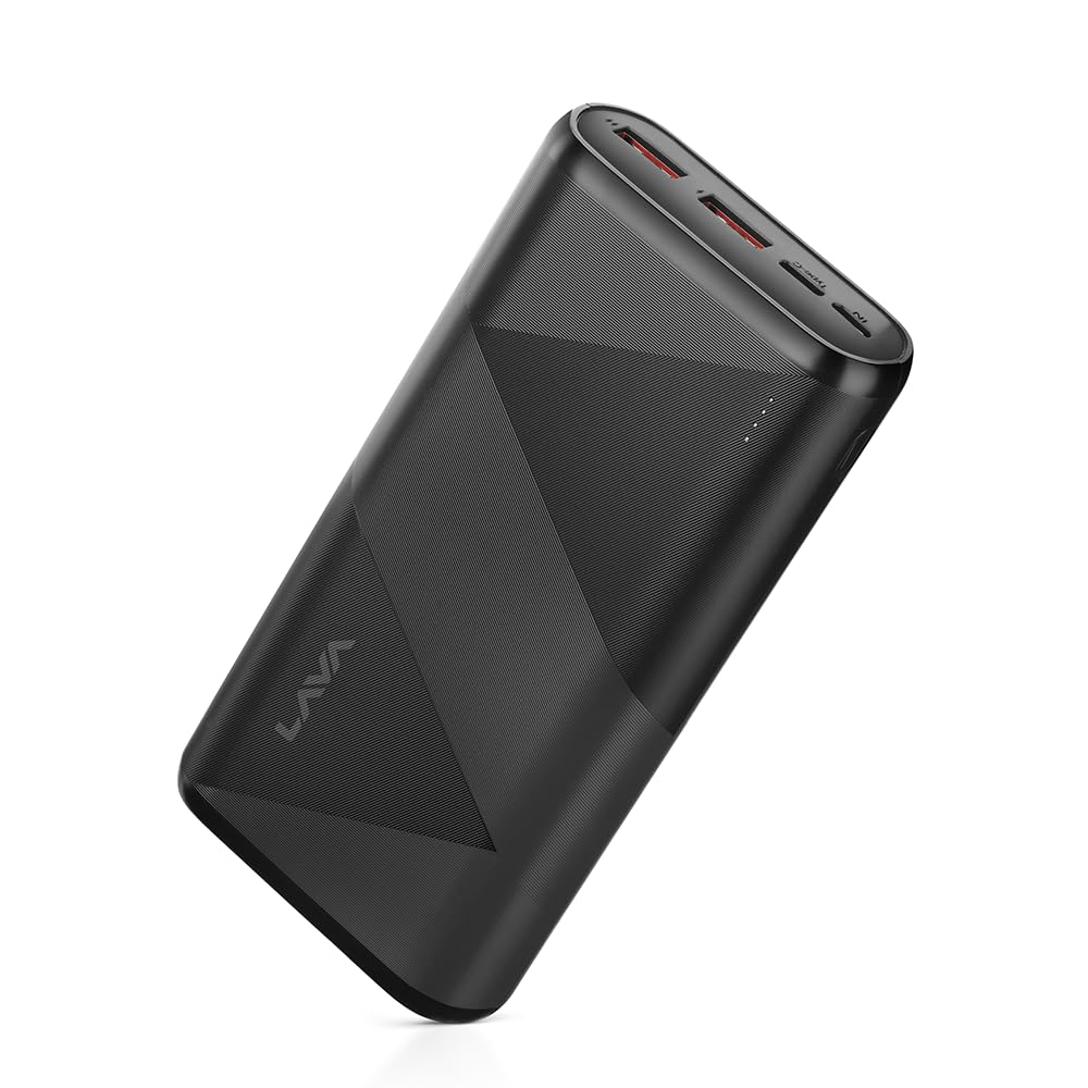 Newly Launched Lava POWERMAX [10000mAh] 22.5W Premium Fast Charging Power Bank with Triple Charging Ports, Superior Graphic Design, Strong Polycarbonate Body & BIS Certified, Made in India
