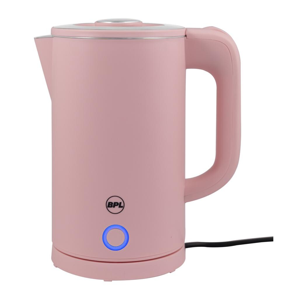 BPL 1.6L 1200W Electric Kettle, 100 Percent Detachable Lid for easy cleaning, Blue LED Indicator Light, Cool Touch Body, Dry Boil Protection, Auto Shut off, 2 Years Warranty