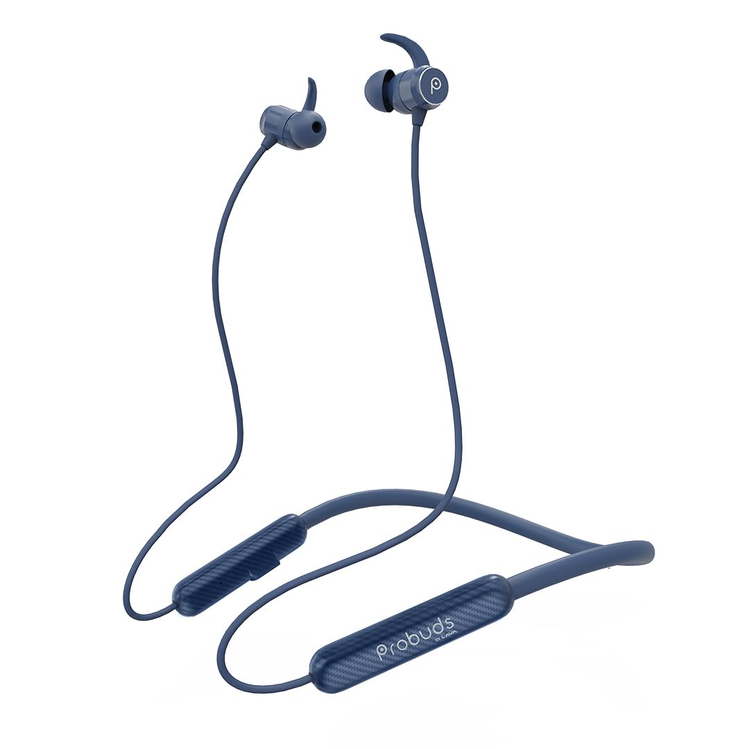 Probuds N32 Wireless Bluetooth Neckband (with Mic) | 40+ hrs Playtime | ENC | Dual Device Pairing | 10 Mins Fast Charge | 10mm Driver with Heavy BASS | Water Resistant (IPX6) | BT V5.3