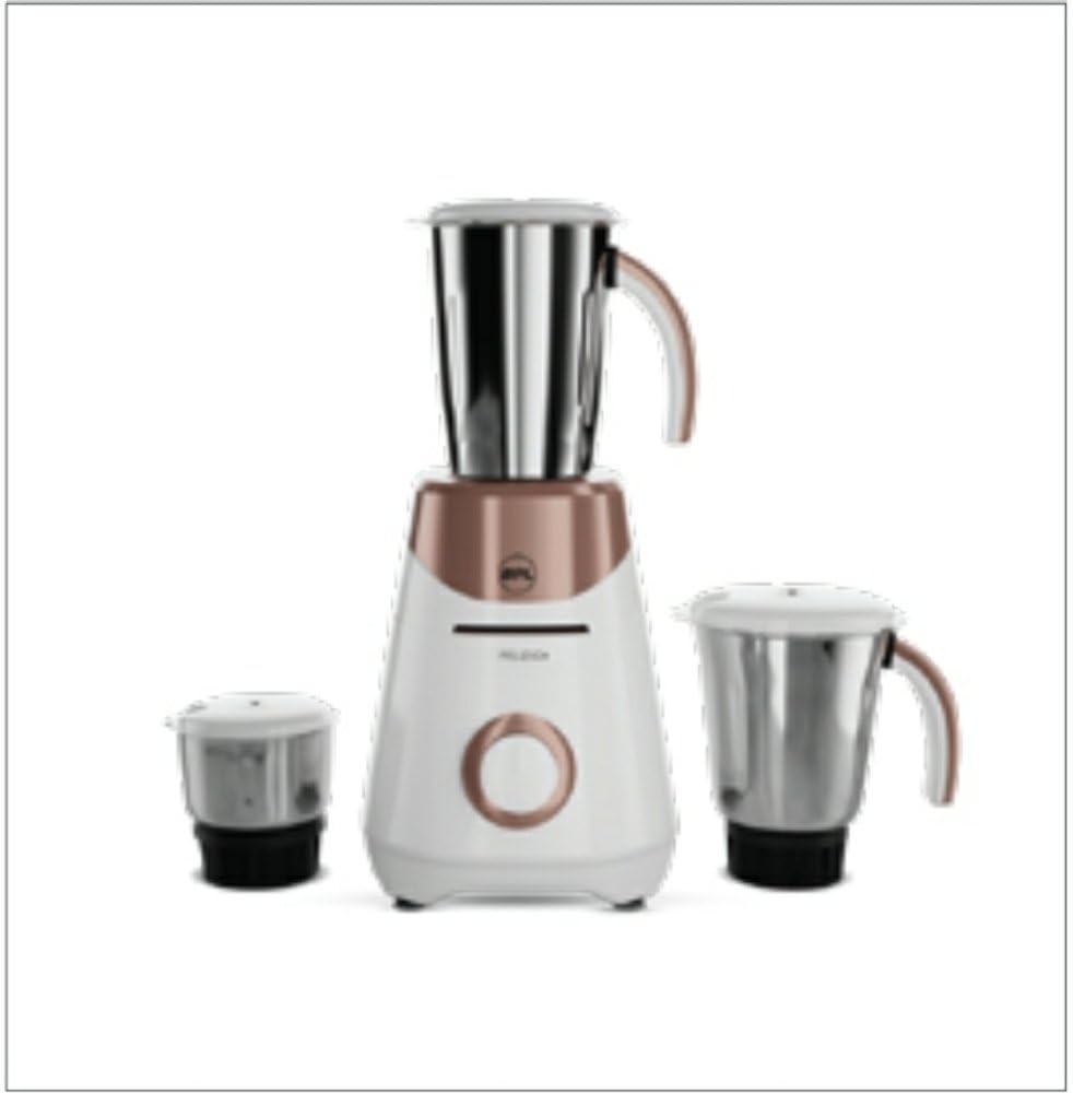BPL Felizio+ 500 Watts Mixer Grinder| Mixie for Kitchen | 3 Multipurpose Jars for Juicing | Chutney Making | Dry Grinding| 5 years product & 8 years warranty on motor by Brand| BMG34250