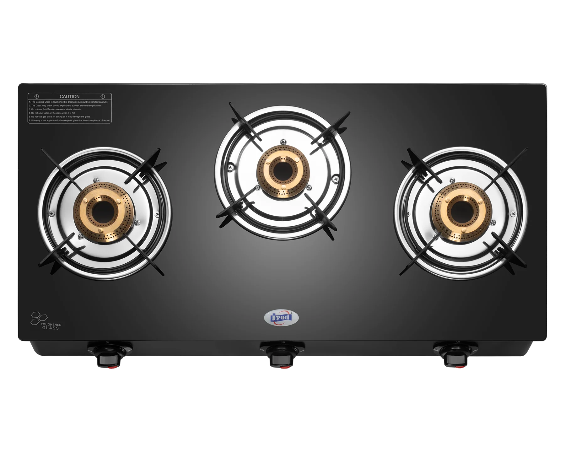 Jyoti Glass Gas Stoves 308 Black - 5G