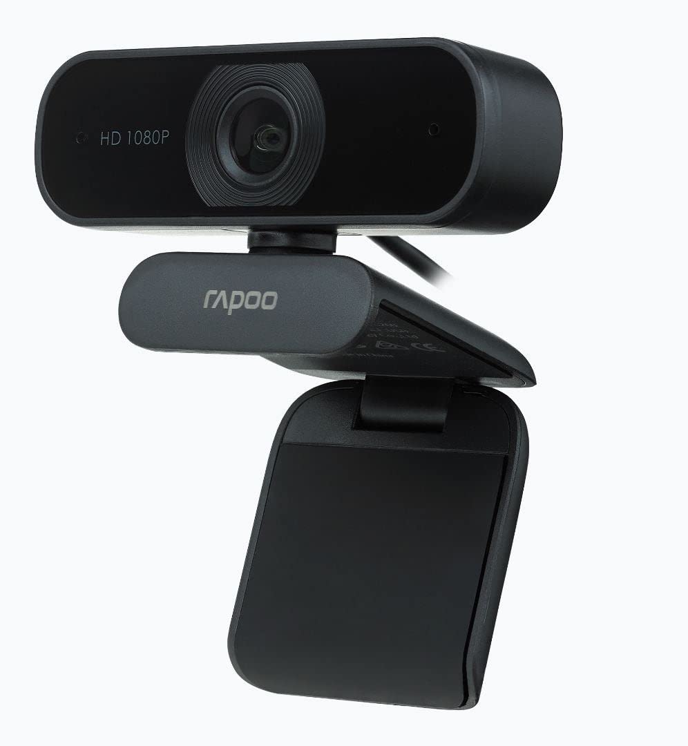 Rapoo C260 USB HD Webcam 1080P with Dual Noise-Reduction Microphones, 95° Wide Angle, Auto-Focus – Ideal for Video Conferencing, Streaming, and Online Classes
