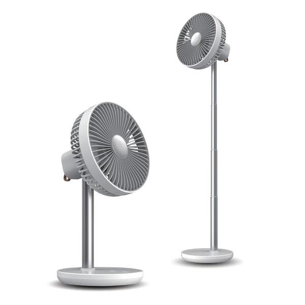 JisuLife life 7 Table Fan Oscillating Extendable Desk Fan, White
