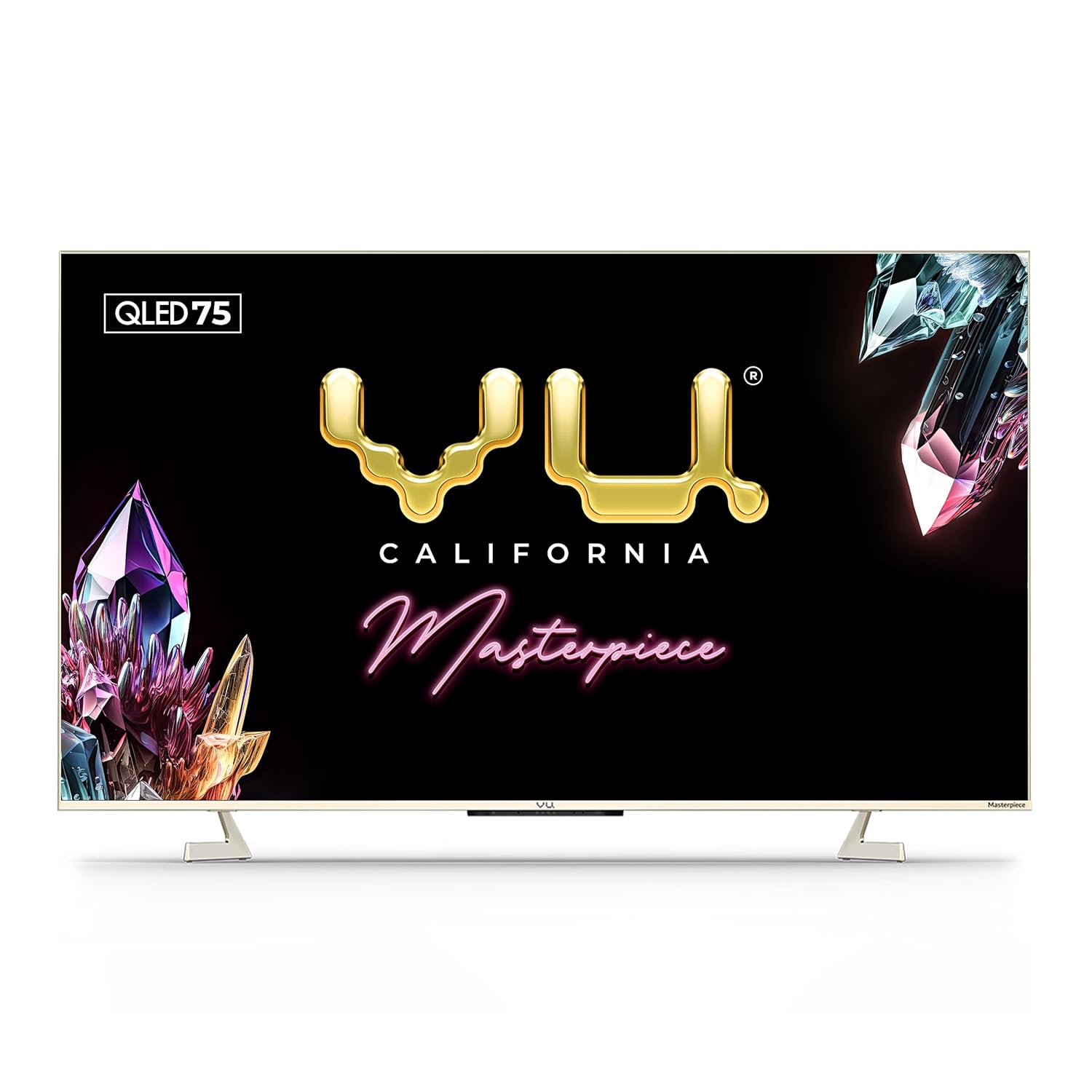 Vu 189cm (75 inches) Masterpiece Series 4K QLED TV 75QMP (Armani Gold) With 3 Year Warranty