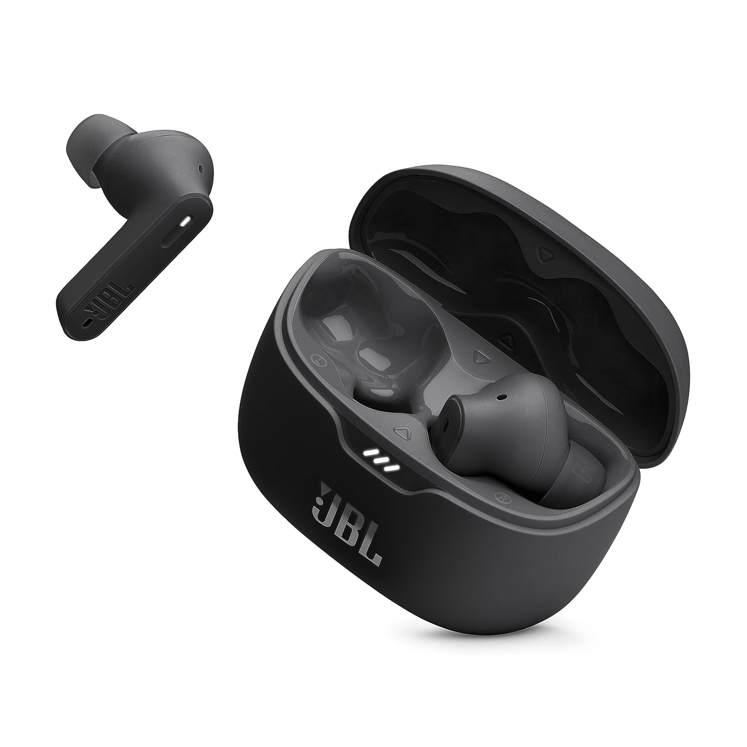 JBL Tune Beam In Ear Wireless TWS Earbuds with Mic, ANC Earbuds, Customized Extra Bass with Headphones App, 48 Hrs Battery, Quick Charge, 4-Mics, IP54, Ambient Aware & Talk-Thru, Bluetooth 5.3