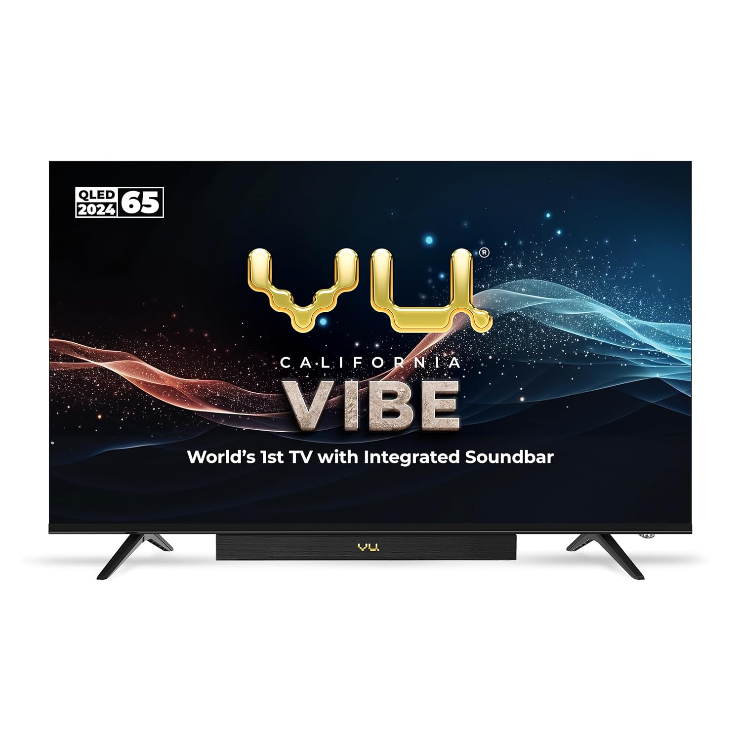 Vu 164cm (65 inches) Vibe Series QLED 4K Google TV 65VIBE24 (Black) With 3 Year Warranty