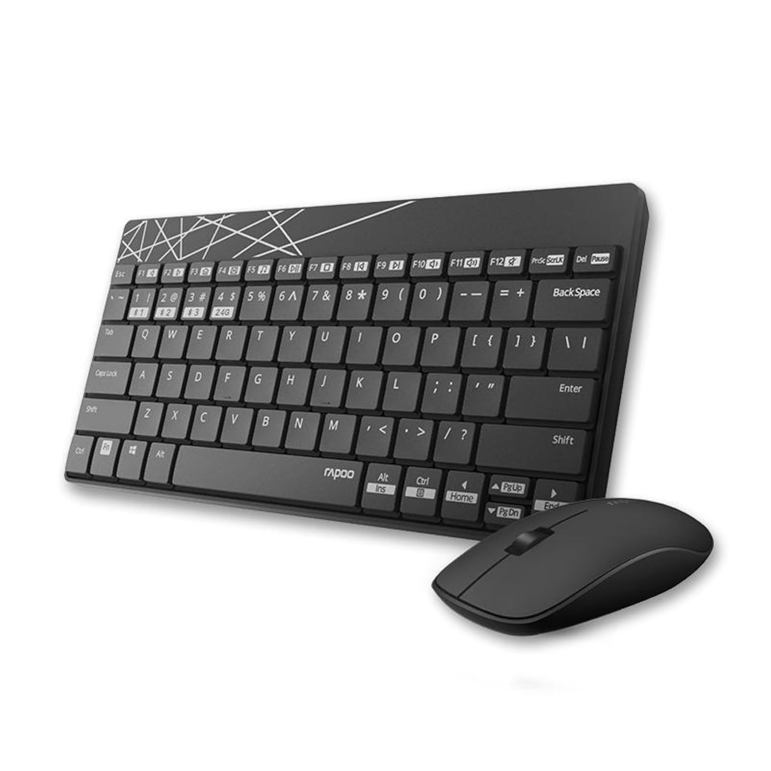 Rapoo 8000M Multi-Mode Keyboard and Mouse Set Bluetooth 3.0/4.0 Wireless 2.4 GHz 1300 DPI Combo